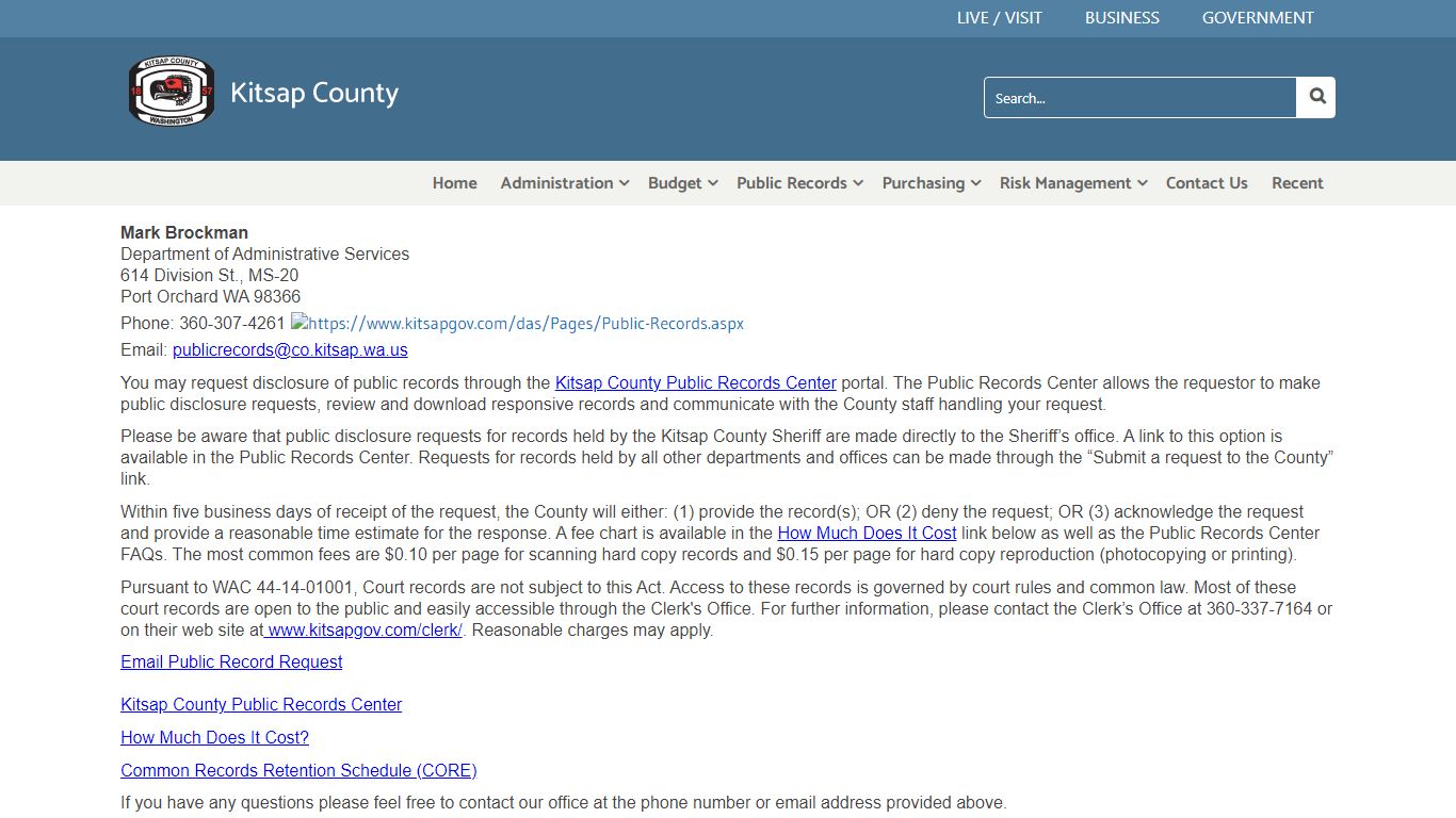 Public Records - Kitsap County, Washington