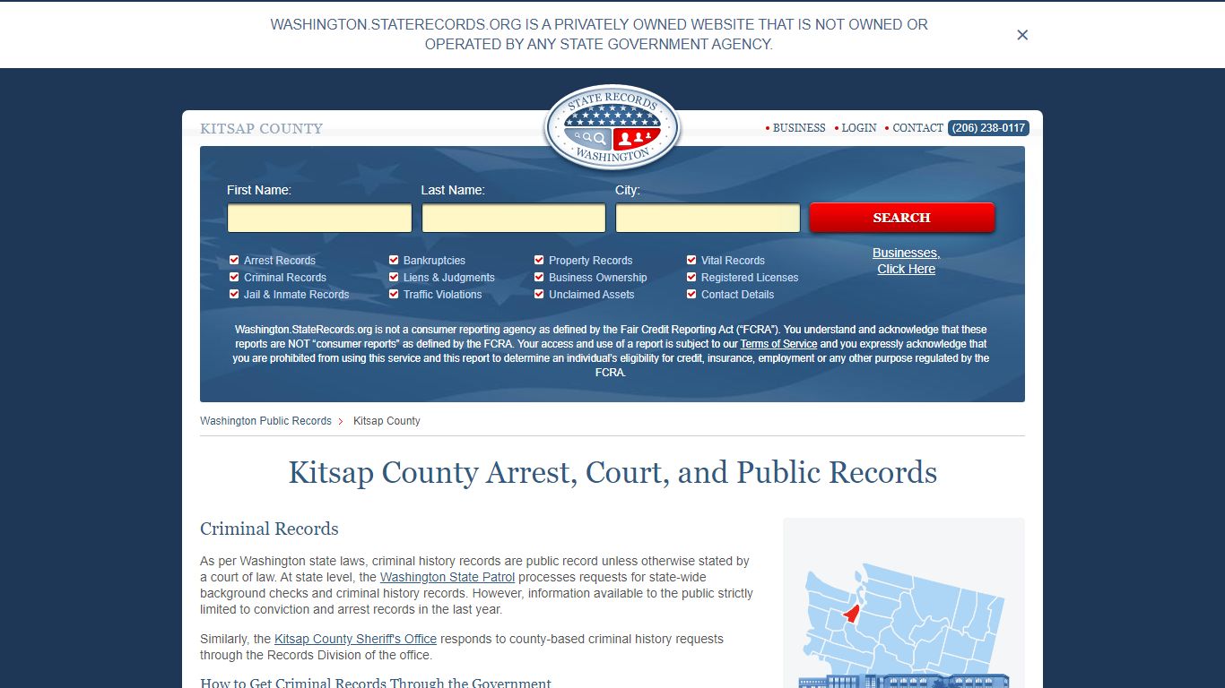 Kitsap County Arrest, Court, and Public Records