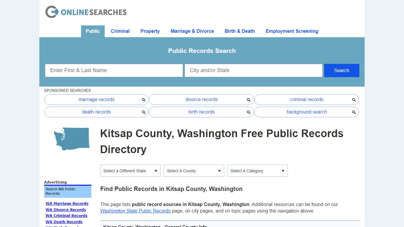 Kitsap County, Washington Public Records Directory